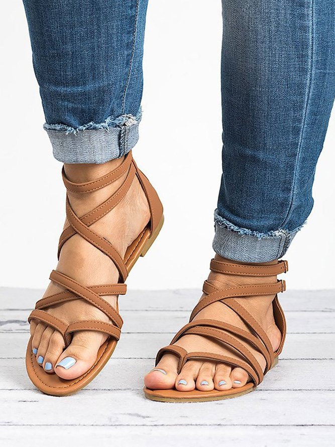 low heel buckle flats